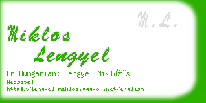 miklos lengyel business card
